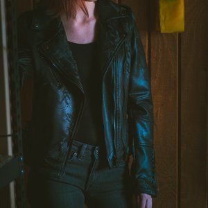 Vigoss Embellished Leather Jacket